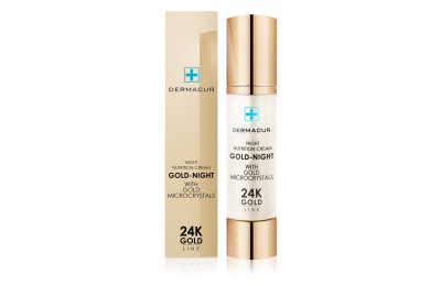 DERMACUR Gold-Night - Night nourishing face cream with gold microcrystals, 50 ml